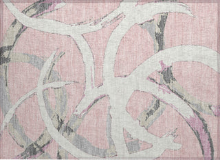 Piper Looms Chantille Circles ACN1022 Pink Machine Washable Area Rug Scatter Main Image