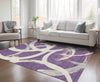 Piper Looms Chantille Circles ACN1022 Purple Machine Washable Area Rug Lifestyle Image Feature