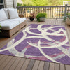 Piper Looms Chantille Circles ACN1022 Purple Machine Washable Area Rug Outdoor Lifestyle Image Feature