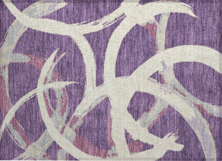 Piper Looms Chantille Circles ACN1022 Purple Machine Washable Area Rug Scatter Main Image