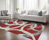 Piper Looms Chantille Circles ACN1022 Red Machine Washable Area Rug Lifestyle Image Feature