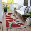 Piper Looms Chantille Circles ACN1022 Red Machine Washable Area Rug Runner Outdoor Lifestyle Image Feature
