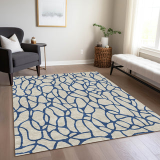 Piper Looms Chantille Geometric ACN1023 Beige Machine Washable Area Rug Lifestyle Image Feature