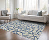 Piper Looms Chantille Geometric ACN1023 Beige Machine Washable Area Rug Lifestyle Image Feature