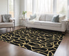 Piper Looms Chantille Geometric ACN1023 Black Machine Washable Area Rug Lifestyle Image Feature