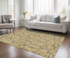 Piper Looms Chantille Geometric ACN1023 Gold Machine Washable Area Rug Lifestyle Image Feature