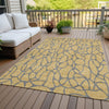 Piper Looms Chantille Geometric ACN1023 Gold Machine Washable Area Rug Outdoor Lifestyle Image Feature