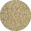Piper Looms Chantille Geometric ACN1023 Gold Machine Washable Area Rug Round Main Image