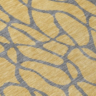 Piper Looms Chantille Geometric ACN1023 Gold Machine Washable Area Rug Swatch Image