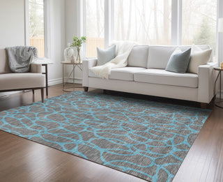 Piper Looms Chantille Geometric ACN1023 Gray Machine Washable Area Rug Lifestyle Image Feature