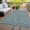 Piper Looms Chantille Geometric ACN1023 Gray Machine Washable Area Rug Outdoor Lifestyle Image Feature