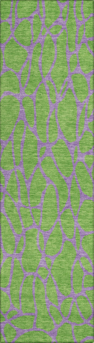 Piper Looms Chantille Geometric ACN1023 Lime Machine Washable Area Rug Runner Main Image