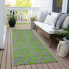 Piper Looms Chantille Geometric ACN1023 Lime Machine Washable Area Rug Runner Outdoor Lifestyle Image Feature