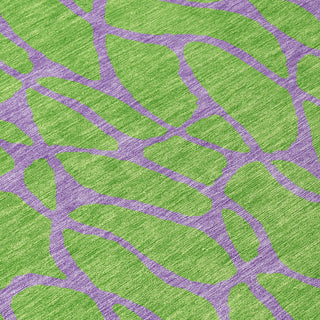 Piper Looms Chantille Geometric ACN1023 Lime Machine Washable Area Rug Swatch Image