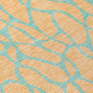 Piper Looms Chantille Geometric ACN1023 Mint Machine Washable Area Rug Swatch Image