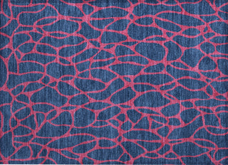 Piper Looms Chantille Geometric ACN1023 Navy Machine Washable Area Rug Scatter Main Image