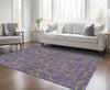 Piper Looms Chantille Geometric ACN1023 Purple Machine Washable Area Rug Lifestyle Image Feature