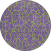 Piper Looms Chantille Geometric ACN1023 Purple Machine Washable Area Rug Round Main Image