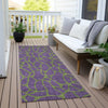 Piper Looms Chantille Geometric ACN1023 Purple Machine Washable Area Rug Runner Outdoor Lifestyle Image Feature