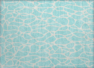 Piper Looms Chantille Geometric ACN1024 Aqua Machine Washable Area Rug Scatter Main Image