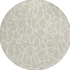 Piper Looms Chantille Geometric ACN1024 Beige Machine Washable Area Rug Round Main Image