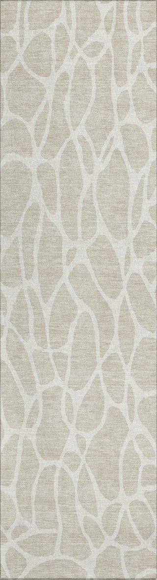 Piper Looms Chantille Geometric ACN1024 Beige Machine Washable Area Rug Runner Main Image
