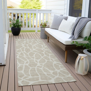 Piper Looms Chantille Geometric ACN1024 Beige Machine Washable Area Rug Runner Outdoor Lifestyle Image Feature