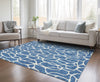 Piper Looms Chantille Geometric ACN1024 Blue Machine Washable Area Rug Lifestyle Image Feature