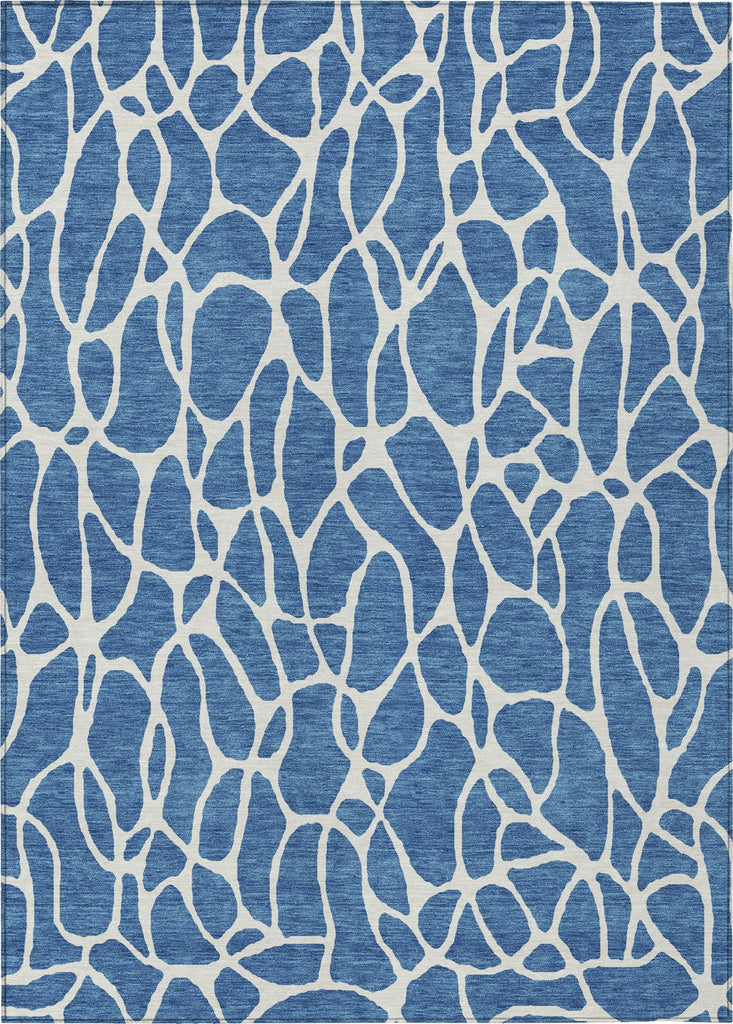 Piper Looms Chantille Geometric ACN1024 Blue Machine Washable Area Rug main image