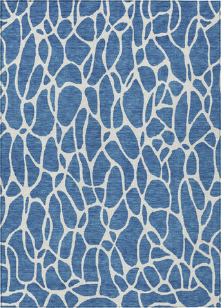 Piper Looms Chantille Geometric ACN1024 Blue Machine Washable Area Rug main image