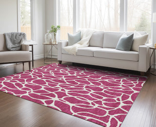 Piper Looms Chantille Geometric ACN1024 Blush Machine Washable Area Rug Lifestyle Image Feature