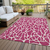 Piper Looms Chantille Geometric ACN1024 Blush Machine Washable Area Rug Outdoor Lifestyle Image Feature
