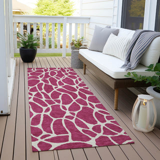 Piper Looms Chantille Geometric ACN1024 Blush Machine Washable Area Rug Runner Outdoor Lifestyle Image Feature