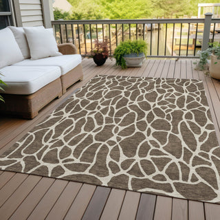 Piper Looms Chantille Geometric ACN1024 Fudge Machine Washable Area Rug Outdoor Lifestyle Image Feature