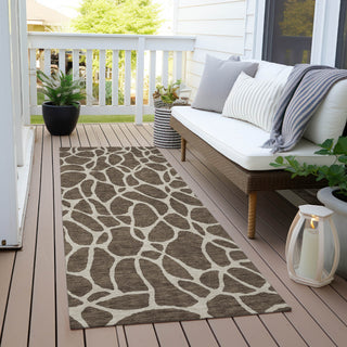 Piper Looms Chantille Geometric ACN1024 Fudge Machine Washable Area Rug Runner Outdoor Lifestyle Image Feature