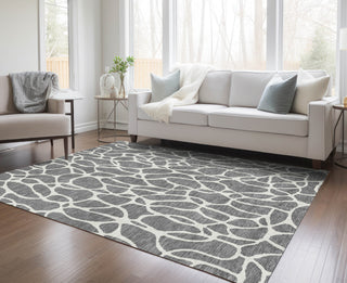 Piper Looms Chantille Geometric ACN1024 Gray Machine Washable Area Rug Lifestyle Image Feature