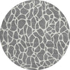 Piper Looms Chantille Geometric ACN1024 Gray Machine Washable Area Rug Round Main Image