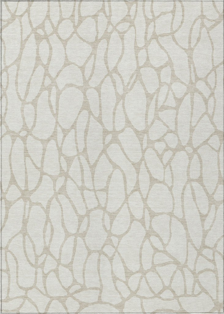 Piper Looms Chantille Geometric ACN1024 Ivory Machine Washable Area Rug main image