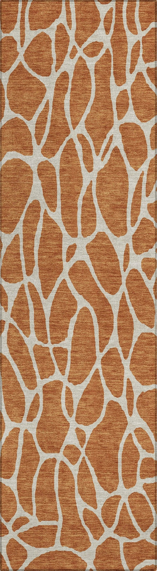 Piper Looms Chantille Geometric ACN1024 Paprika Machine Washable Area Rug Runner Main Image