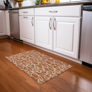 Piper Looms Chantille Geometric ACN1024 Paprika Machine Washable Area Rug Scatter Lifestyle Image Feature