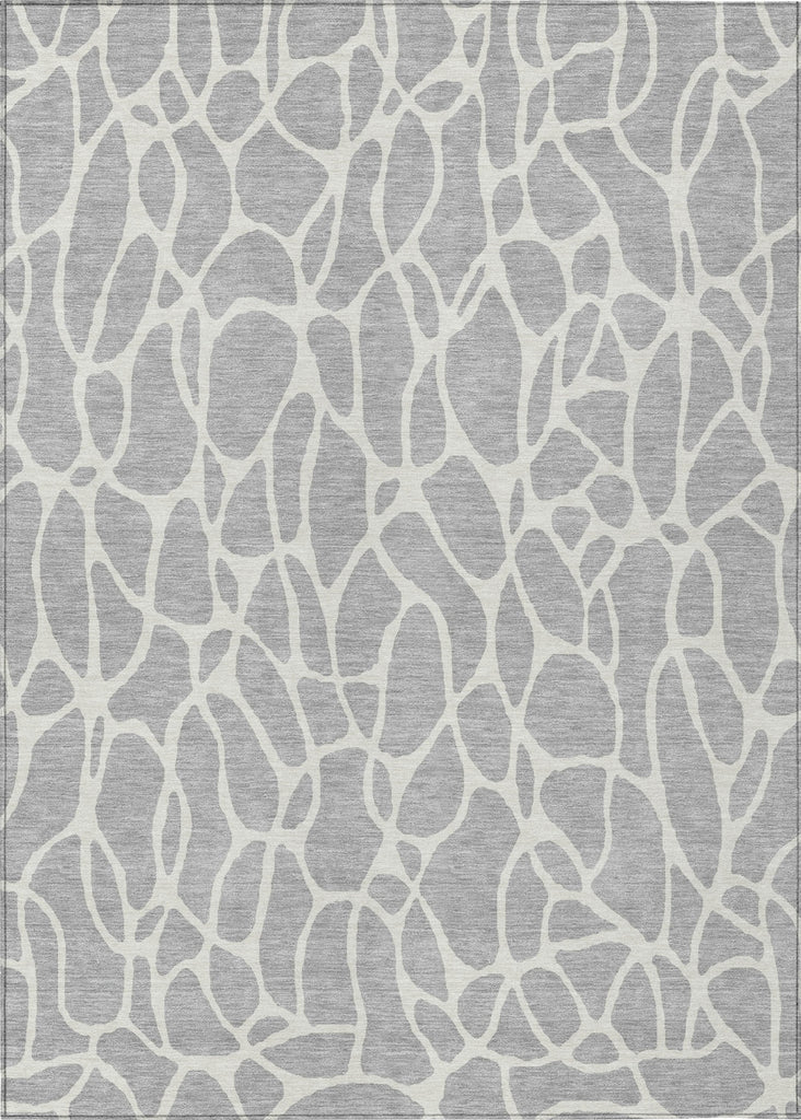 Piper Looms Chantille Geometric ACN1024 Silver Machine Washable Area Rug main image