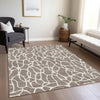 Piper Looms Chantille Geometric ACN1024 Taupe Machine Washable Area Rug Lifestyle Image Feature