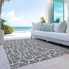 Piper Looms Chantille Geometric ACN1024 Taupe Machine Washable Area Rug Outdoor Lifestyle Image Feature