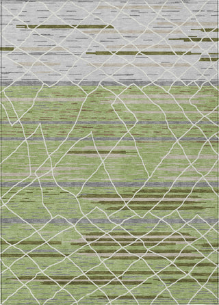 Piper Looms Chantille Stripes ACN1025 Aloe Machine Washable Area Rug main image