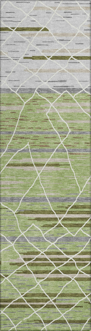 Piper Looms Chantille Stripes ACN1025 Aloe Machine Washable Area Rug Runner Main Image