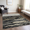Piper Looms Chantille Stripes ACN1025 Black Machine Washable Area Rug Lifestyle Image Feature