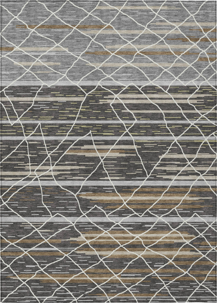 Piper Looms Chantille Stripes ACN1025 Charcoal Machine Washable Area Rug main image