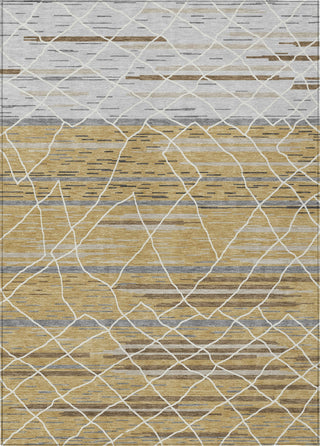 Piper Looms Chantille Stripes ACN1025 Gold Machine Washable Area Rug main image