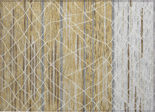 Piper Looms Chantille Stripes ACN1025 Gold Machine Washable Area Rug Scatter Main Image