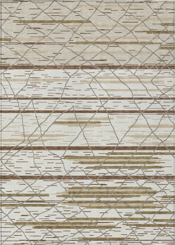 Piper Looms Chantille Stripes ACN1025 Ivory Machine Washable Area Rug main image